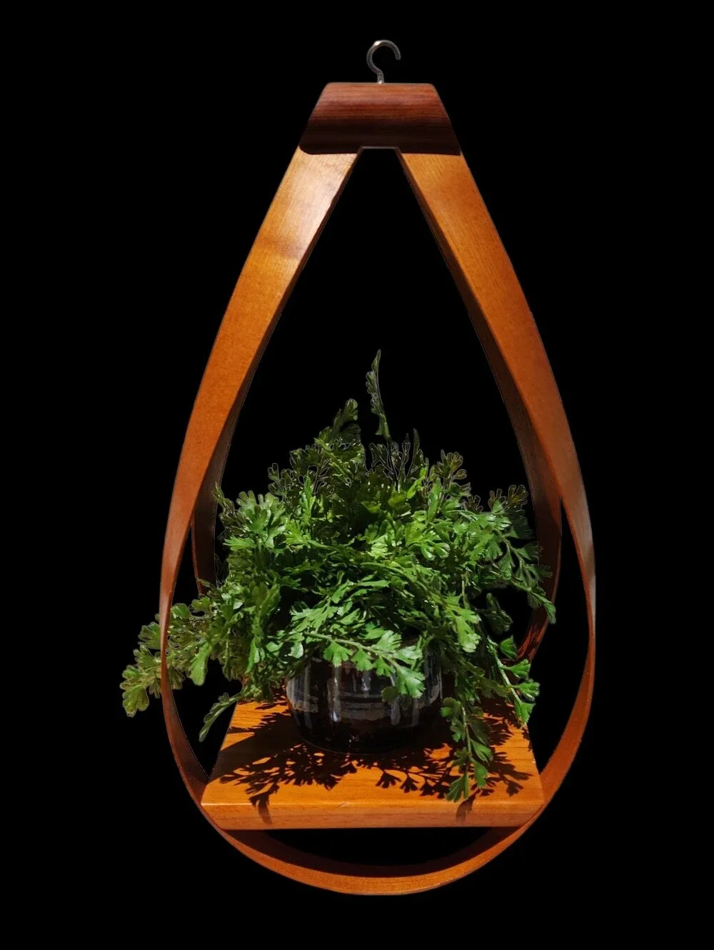 Bentwood Teardrop Shelf Mid Century Danish Teardrop Wood Hanging Shelf 20